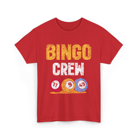 Bingo Crew Game Player Bingo T-Shirt - Red