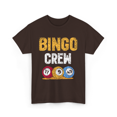 Bingo Crew Game Player Bingo T-Shirt - Dark Chocolate