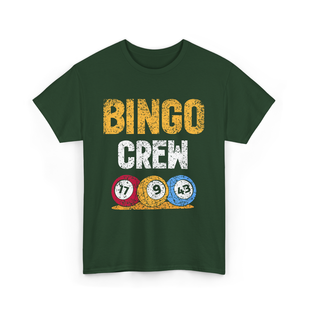 Bingo Crew Game Player Bingo T-Shirt - Forest Green