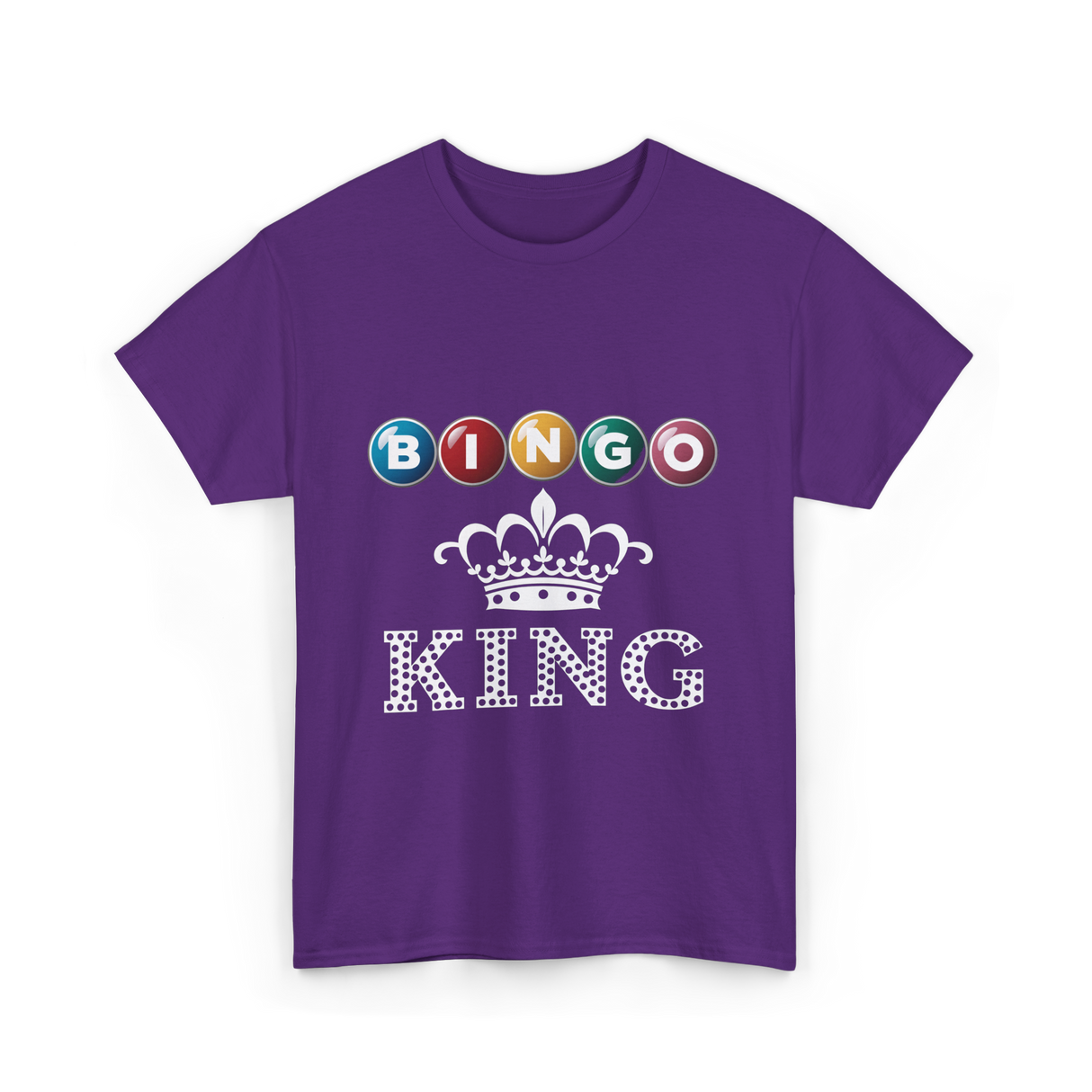 Bingo King Bingo Player T-Shirt - Purple