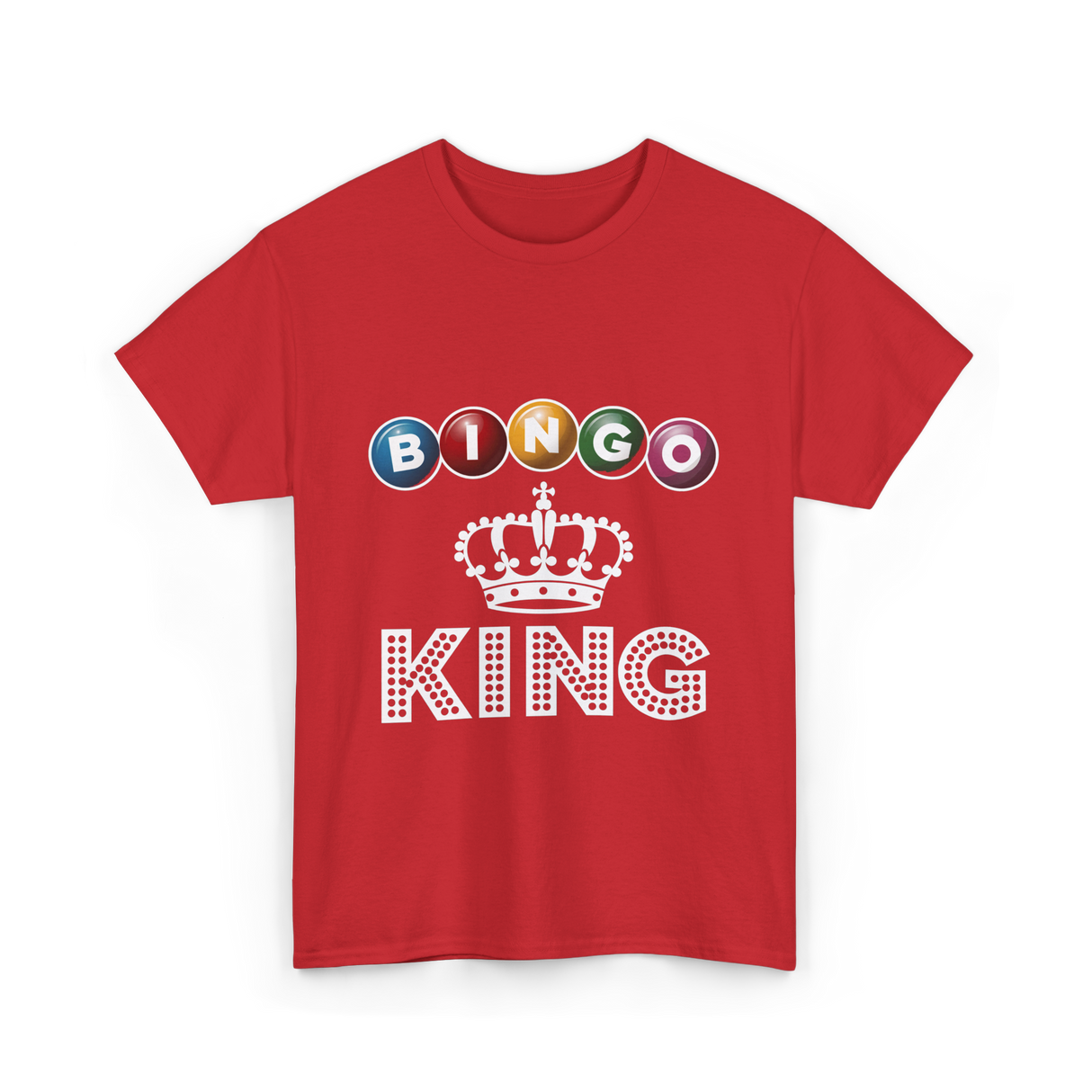 Bingo King Game Night Bingo T-Shirt - Red