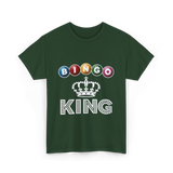 Bingo King Game Night Bingo T-Shirt - Forest Green