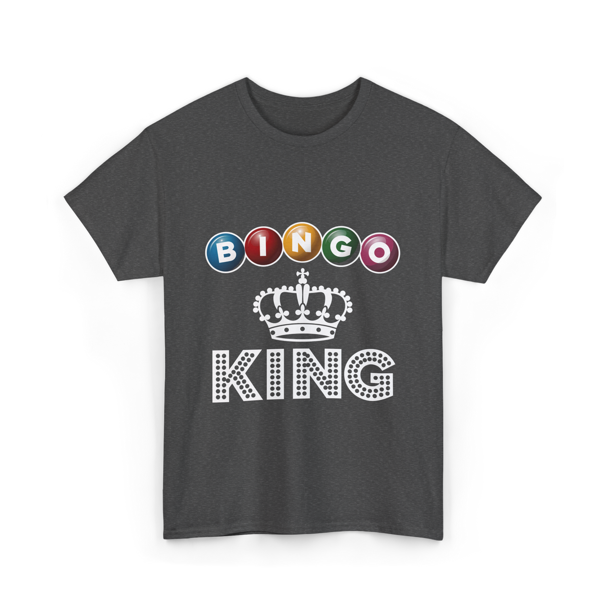 Bingo King Game Night Bingo T-Shirt - Dark Heather