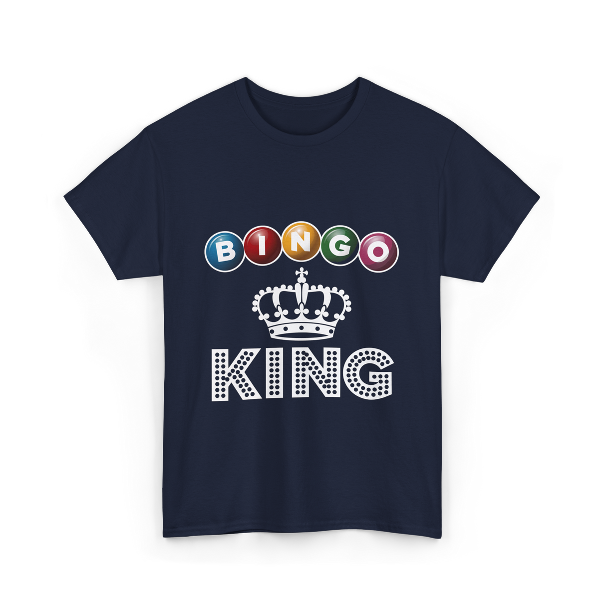 Bingo King Game Night Bingo T-Shirt - Navy