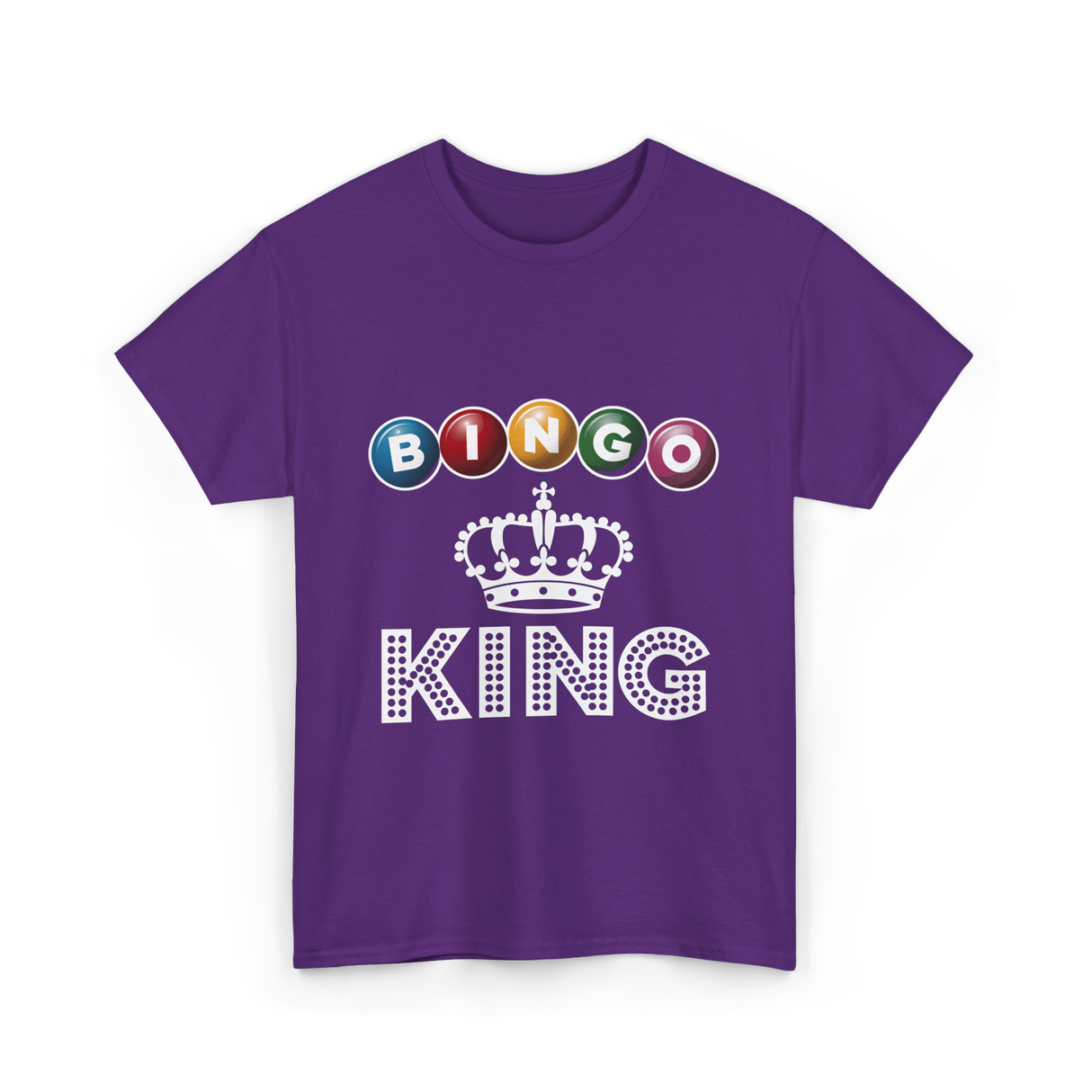 Bingo King Game Night Bingo T-Shirt - Purple