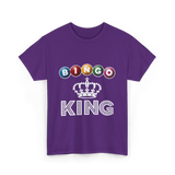 Bingo King Game Night Bingo T-Shirt - Purple