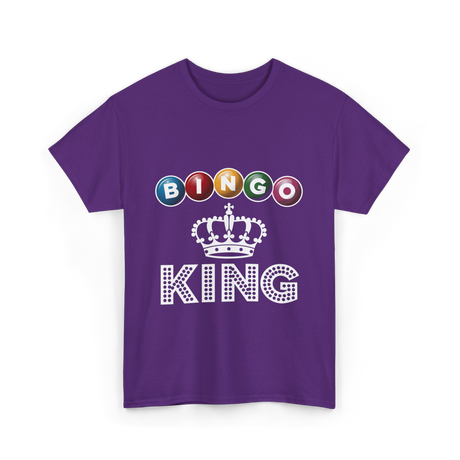 Bingo King Game Night Bingo T-Shirt - Purple