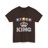 Bingo King Game Night Bingo T-Shirt - Dark Chocolate