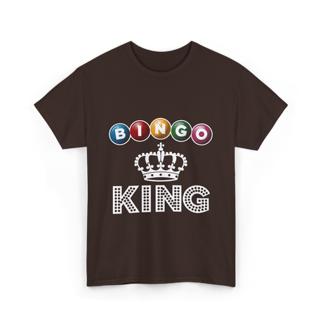 Bingo King Game Night Bingo T-Shirt - Dark Chocolate