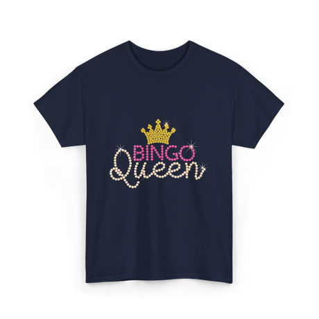 Bingo Queen Bingo Player T-Shirt - Navy