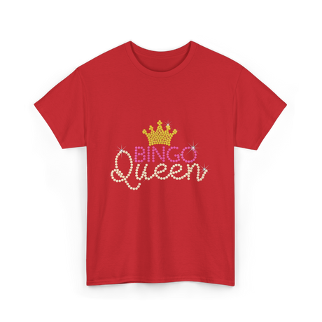 Bingo Queen Bingo Player T-Shirt - Red