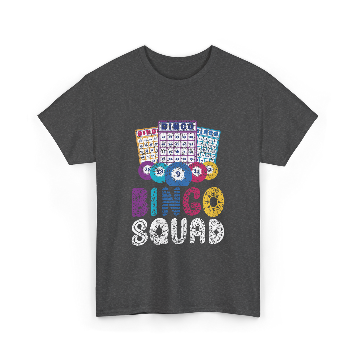 Bingo Squad Bingo Game T-Shirt - Dark Heather