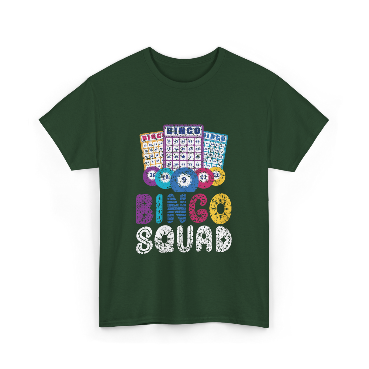 Bingo Squad Bingo Game T-Shirt - Forest Green