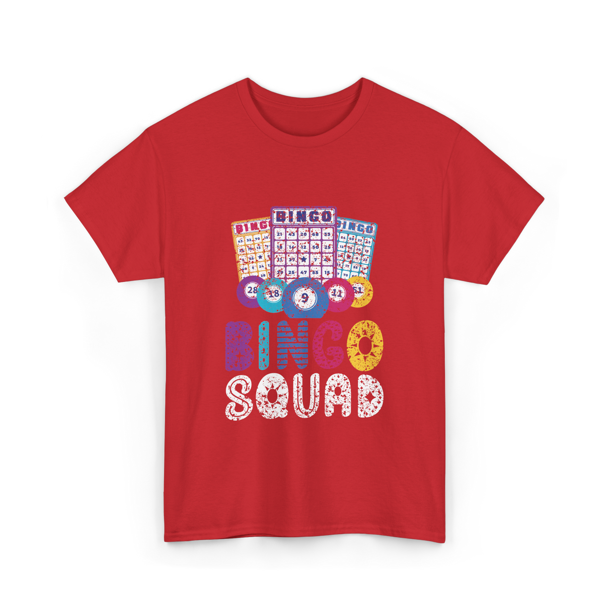 Bingo Squad Bingo Game T-Shirt - Red