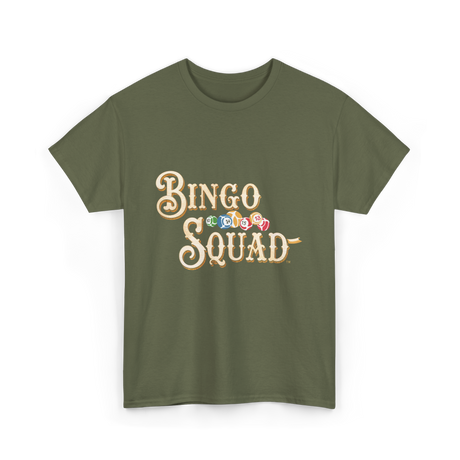 Bingo Squad Bingo Game T-Shirt - Military Green