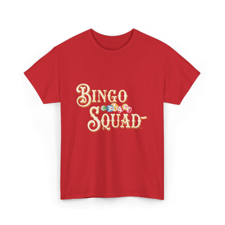 Bingo Squad Bingo Game T-Shirt - Red