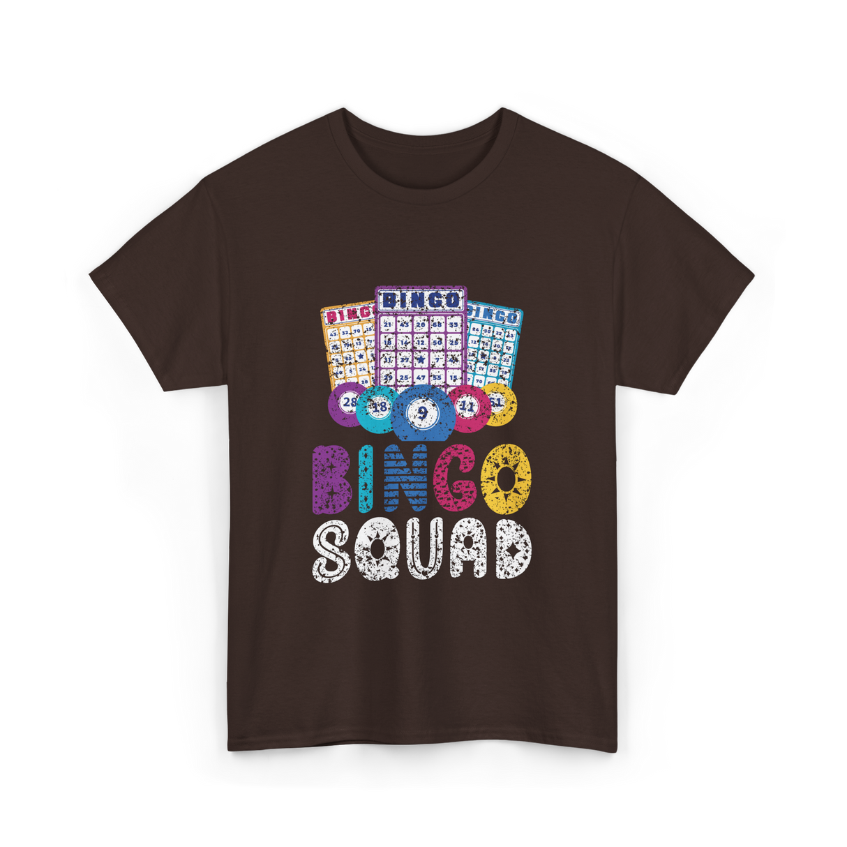 Bingo Squad Bingo Game T-Shirt - Dark Chocolate