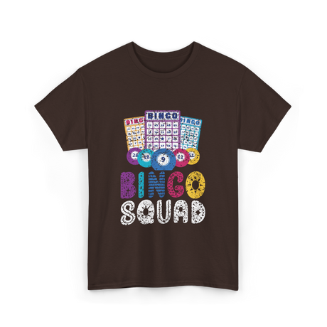 Bingo Squad Bingo Game T-Shirt - Dark Chocolate