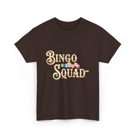 Bingo Squad Bingo Game T-Shirt - Dark Chocolate