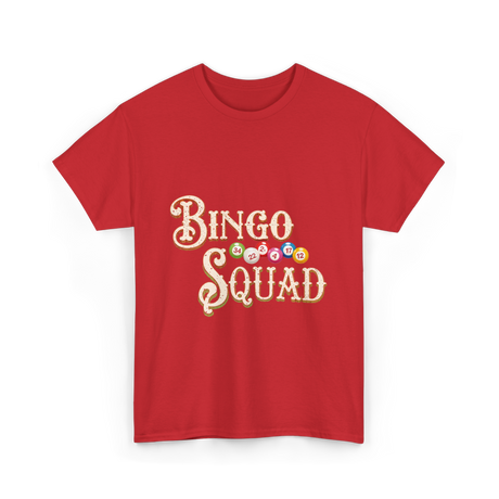 Bingo Squad Bingo Player T-Shirt - Red