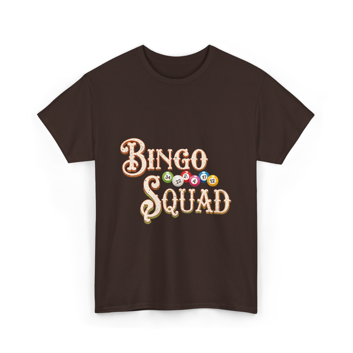 Bingo Squad Bingo Player T-Shirt - Dark Chocolate