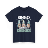 Bingo With My Gnomies Bingo T-Shirt - Navy