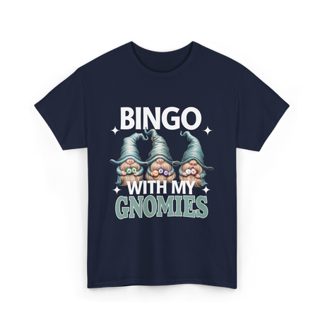 Bingo With My Gnomies Bingo T-Shirt - Navy