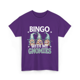 Bingo With My Gnomies Bingo T-Shirt - Purple