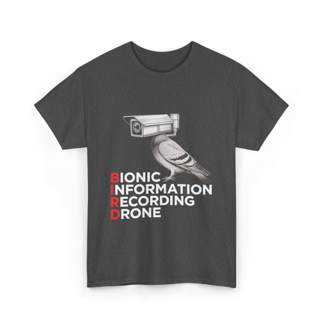 Bionic Bird Recording Drone T-Shirt - Dark Heather