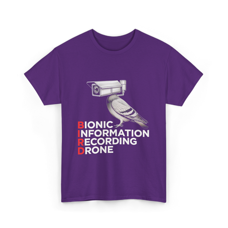 Bionic Bird Recording Drone T-Shirt - Purple