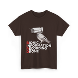 Bionic Bird Recording Drone T-Shirt - Dark Chocolate