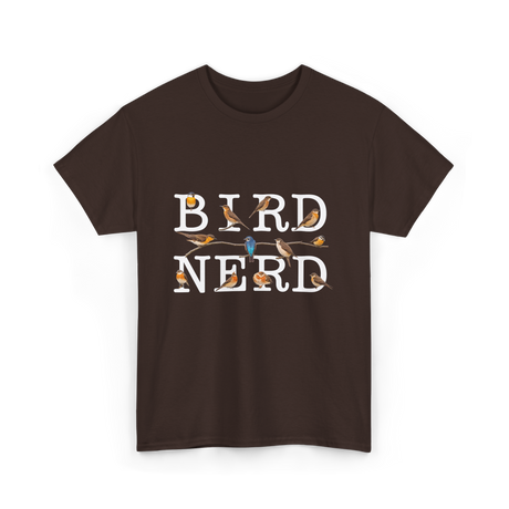 Bird Nerd Birdwatching T-Shirt - Dark Chocolate