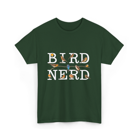 Bird Nerd Birdwatching T-Shirt - Forest Green