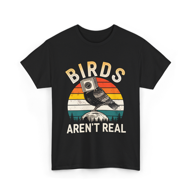 Birds Aren't Real Bird T-Shirt - Black