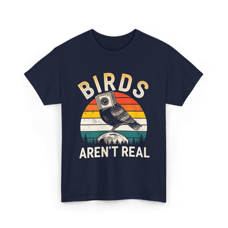 Birds Aren't Real Bird T-Shirt - Navy