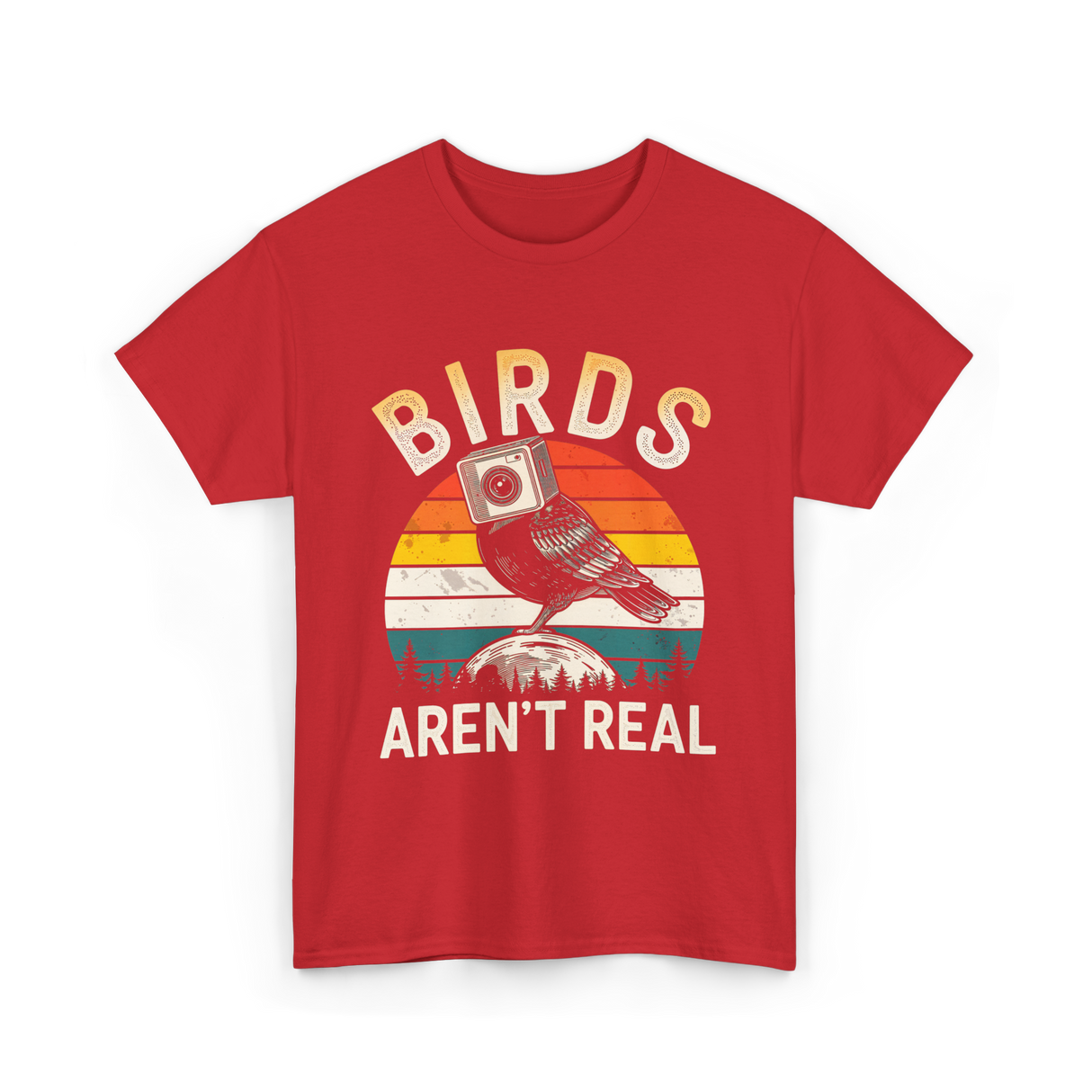 Birds Aren't Real Bird T-Shirt - Red