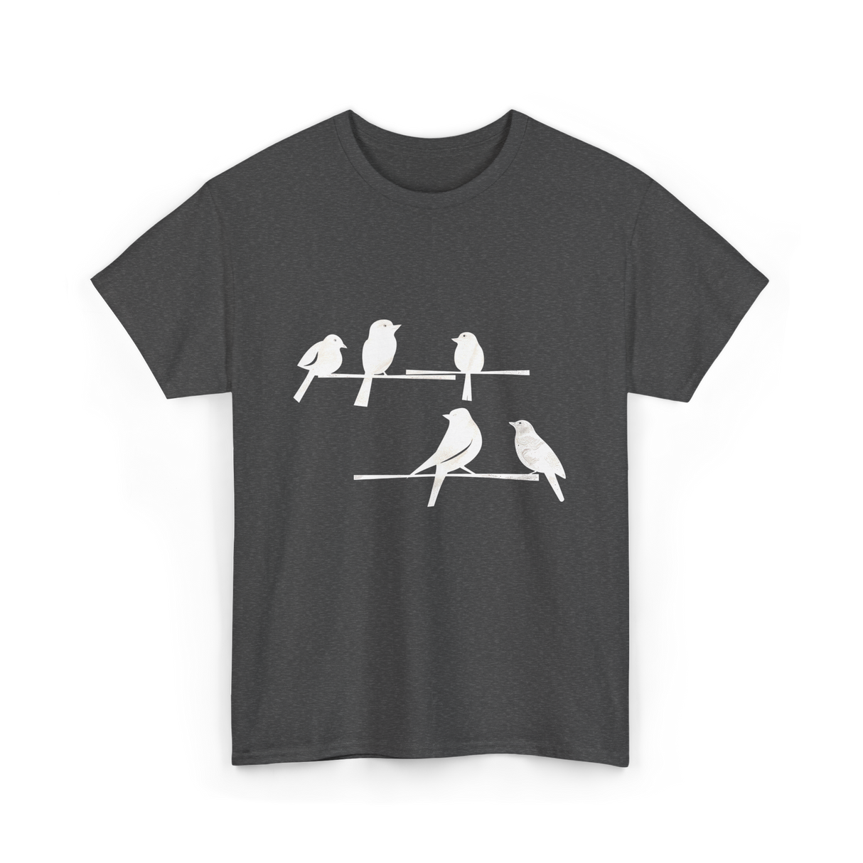 Birds On A Branch Birding T-Shirt - Dark Heather