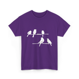 Birds On A Branch Birding T-Shirt - Purple