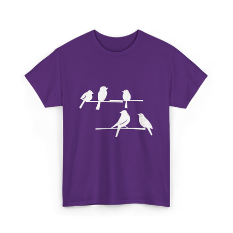 Birds On A Branch Birding T-Shirt - Purple