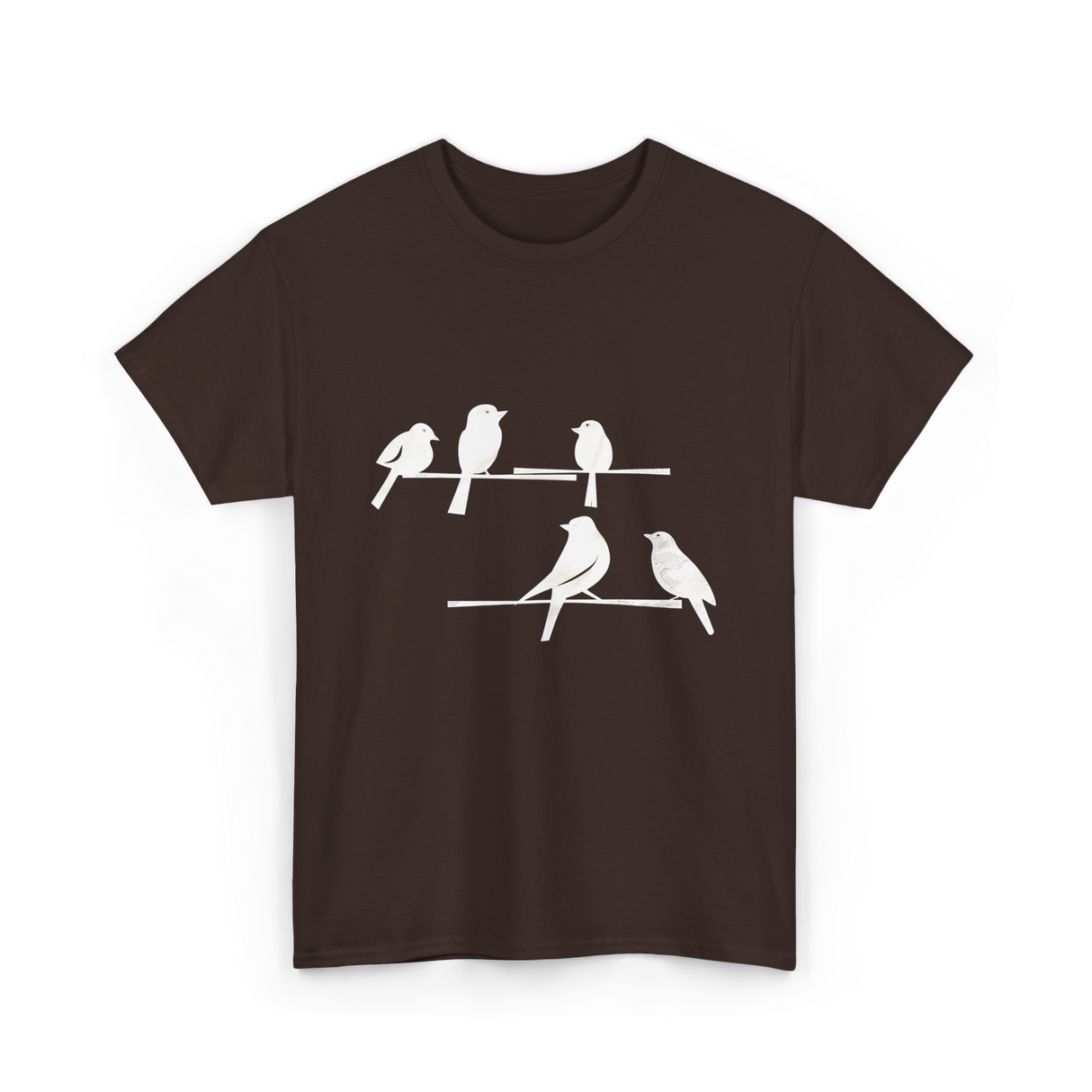 Birds On A Branch Birding T-Shirt - Dark Chocolate