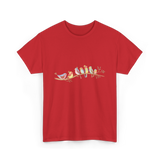 Birds On A Branch Birding T-Shirt - Red