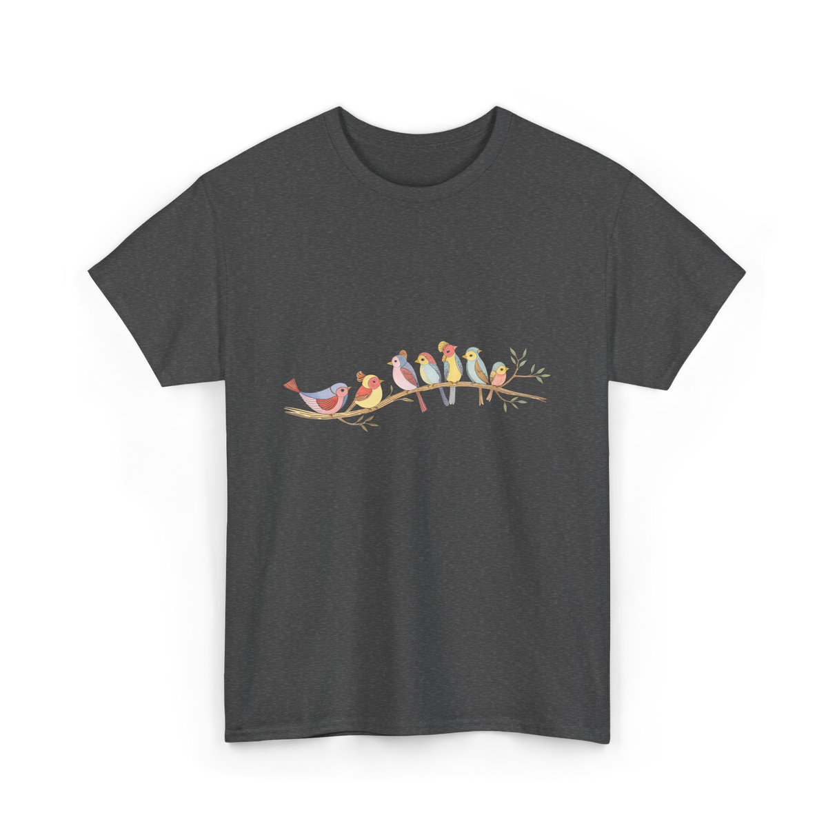 Birds On A Branch Birding T-Shirt - Dark Heather