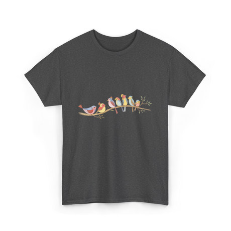 Birds On A Branch Birding T-Shirt - Dark Heather