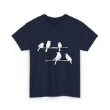 Birds On A Branch Birding T-Shirt - Navy