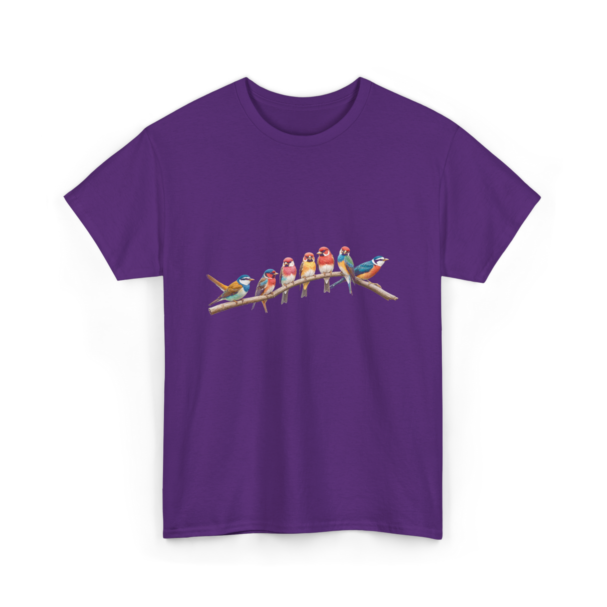 Birds On A Branch Birding T-Shirt - Purple