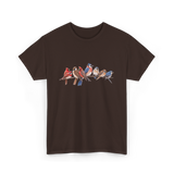 Birds on a Branch Ornithology T-Shirt - Dark Chocolate