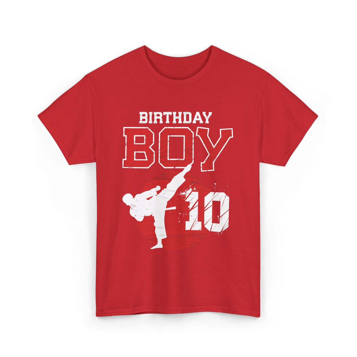 Birthday Boy 10 Martial Arts T-Shirt - Red