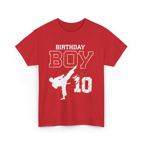 Birthday Boy 10 Martial Arts T-Shirt - Red