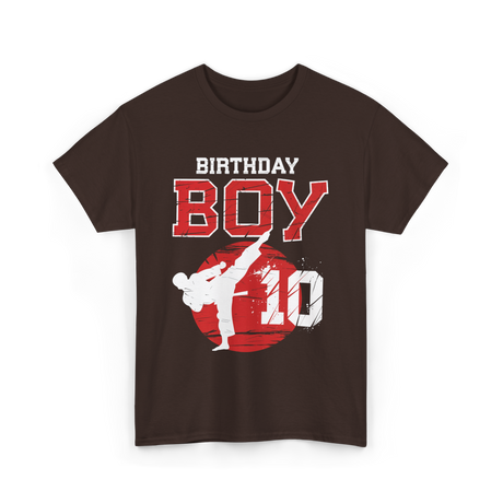 Birthday Boy 10 Martial Arts T-Shirt - Dark Chocolate