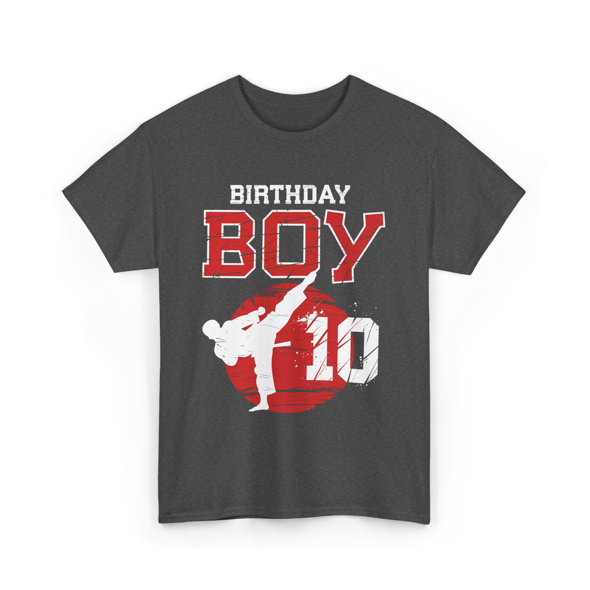 Birthday Boy 10 Martial Arts T-Shirt - Dark Heather